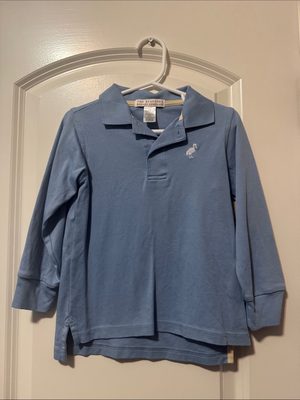 The Beaufort Bonnet Company Light Blue Long-Sleeve Polo for Kids